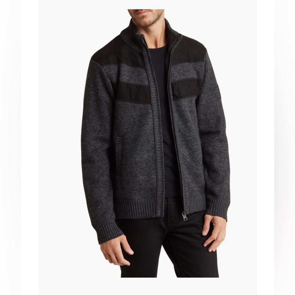 Buffalo David Bitton Men’s Westony Zip Knit Jacket Size Large NWT